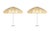 Contemporary Monte Carlo Gold 9' Patio Umbrella, Light Yellow & White, Set of 2 For Sale - Image 3 of 3