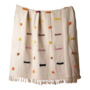 Threaded Tranquility Embroidered Throw – Elevate Your Space With Chic Comfort