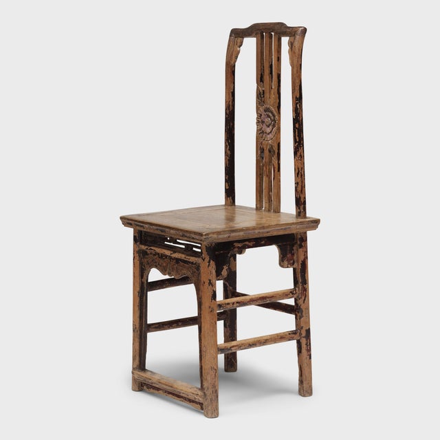 Chinese Chinese Chrysanthemum Lady's Chair, C. 1800 For Sale - Image 3 of 7