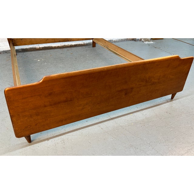 Conant Ball Mid-Century Attributed to Russel Wright for Conant Ball Walnut Bed Frame For Sale - Image 4 of 9