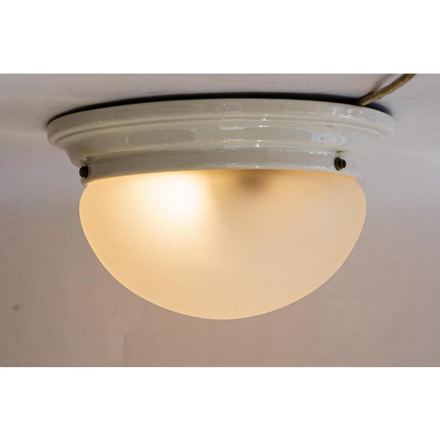 Bauhaus Porcelain Ceiling Lamp, 1920s For Sale - Image 6 of 11