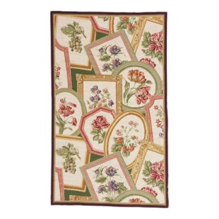 Vintage Chinese Aubusson Needlepoint Rug, 03'01 X 05'01 For Sale