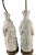 Early 20th Century Pair of Early 20th Century Celadon Chinese Figural Royal Couple Statue Lamps Bronze Bases For Sale - Image 5 of 11