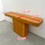 Vintage 1980s Postmodern Console Table Rounded Edge Hallway Table Caramel Grain Midcentury Italian Modern For Sale - Image 10 of 10