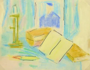Vintage French Ink and Pastel - Tablescape