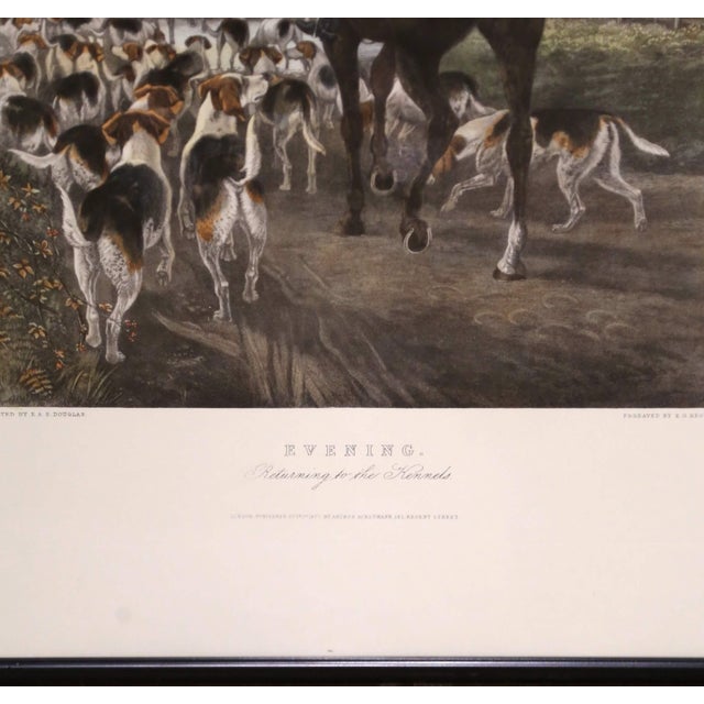 Late 19th Century 19th Century English Fox Hunting Color Engraving “Evening” by e.a.s. Douglas For Sale - Image 5 of 15