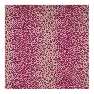 Schumacher Iconic Leopard Fabric in Fuchsia For Sale