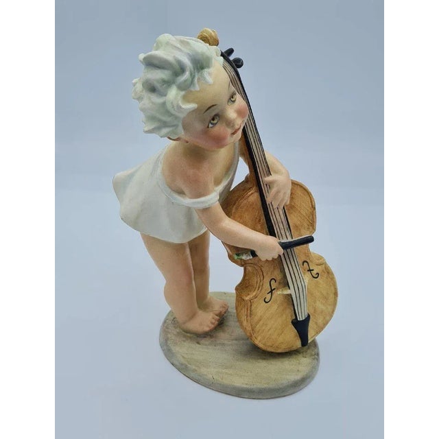 Little Girl with Cello in Ceramic by Arturo Pannunzio, 1950s For Sale - Image 10 of 10