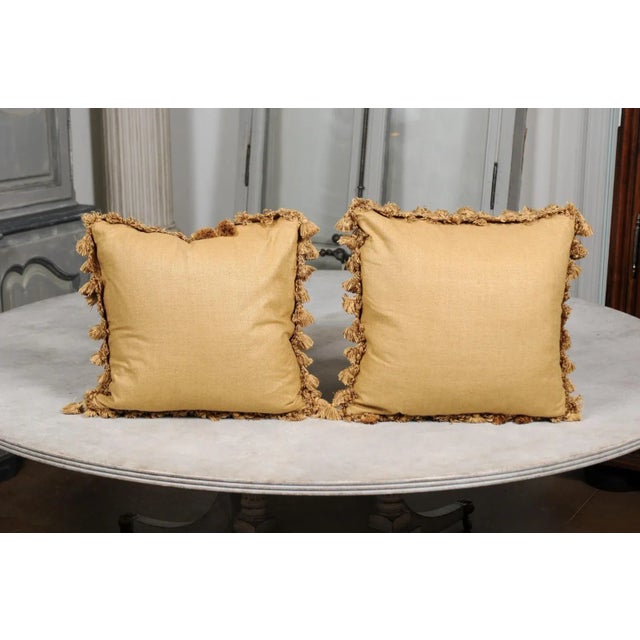 Made of 19th Century French Aubusson Tapestry Pillows - A Pair For Sale - Image 9 of 12
