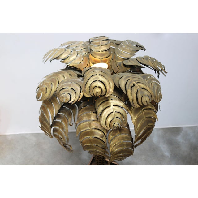 1970s Large Vintage Palm Floor Lamp by Christian Techoueyres for Maison Jansen, 1970 For Sale - Image 5 of 17