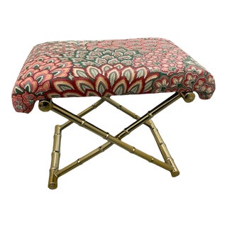 Brass Bamboo Stool/Bench For Sale