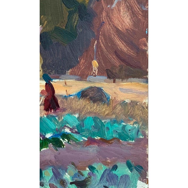 Vintage Ukrainian Impressionist Oil Painting, Rural Landscape, 1960s 27-15 For Sale - Image 6 of 6