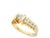 1990s 14k Yellow Gold Diamond Engagement Band, Size 10.75 For Sale - Image 4 of 9
