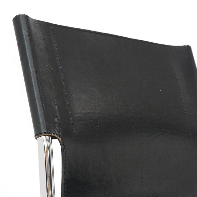 Metal and Leather Chairs by Carlo Bartoli for T70, 1970s, Set of 2 For Sale - Image 13 of 18