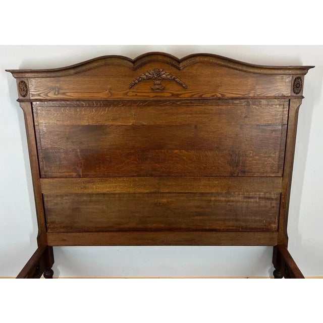 French Carved Double Bed For Sale - Image 4 of 11