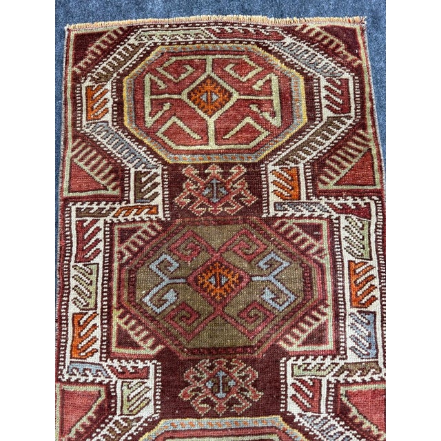 Turkish Yastik Rug 1'8" x 2'10" For Sale - Image 4 of 5