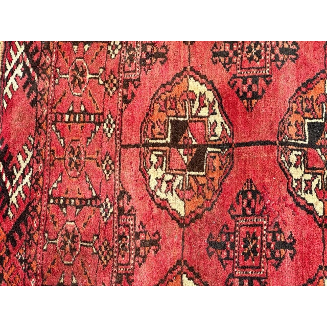 Vintage Distressed Turkmen Bokhara Rug, 1940s For Sale - Image 17 of 18