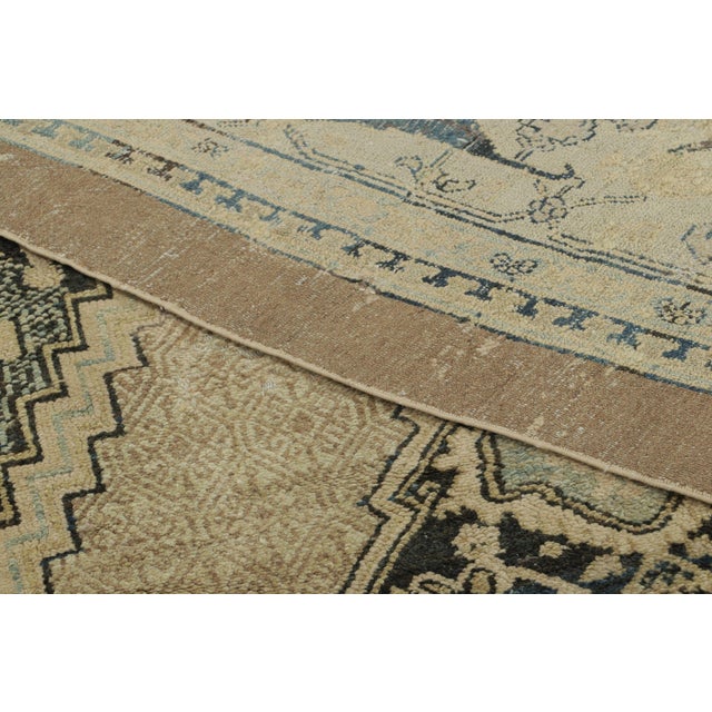 Textile Antique Persian Bibikabad Rug in Beige and Gray With Medallion - Rug and Kilim For Sale - Image 7 of 7