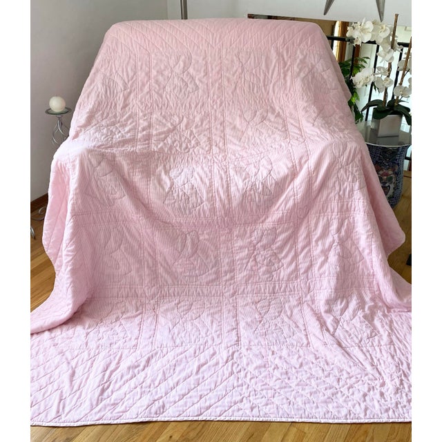 Vintage 80s Sunbonnet Sue Queen Embroidered Quilt For Sale - Image 12 of 12