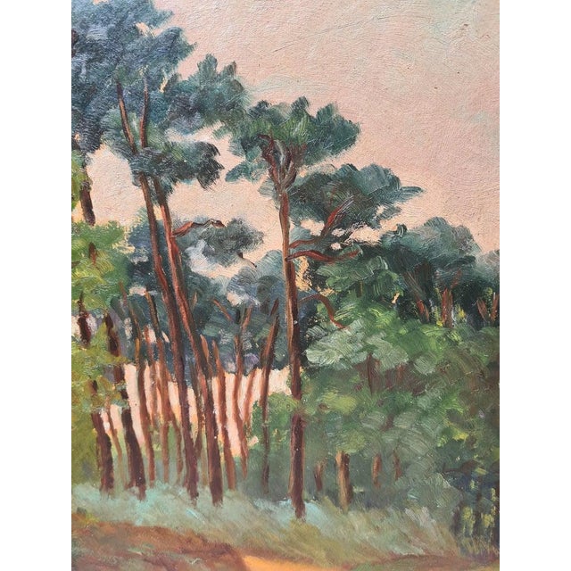 Paper Early 20th Century Impressionist Barbizon School Landscape, Children at Play, Mont-De-l'Enclus Painting by Georges Guerin For Sale - Image 7 of 11