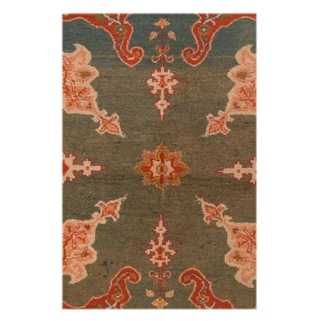 Persian Late 18th Century Antique Persian Agra Rug 3'8'' x 4'4'' For Sale - Image 3 of 3