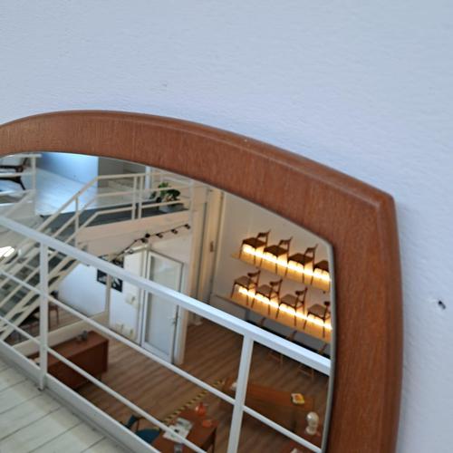Vintage Teak Square Mirror – Danish Design (1960s)