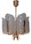 Scandinavian Glass and Gilt Metal Chandelier by Carl Fagerlund for Orrefors, Sweden, 1970s For Sale