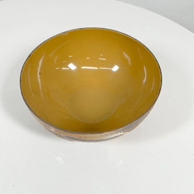 Mid-Century Modern 1960s Hanova of Pasadena Brown Enamel Lava Bowl California For Sale - Image 3 of 8
