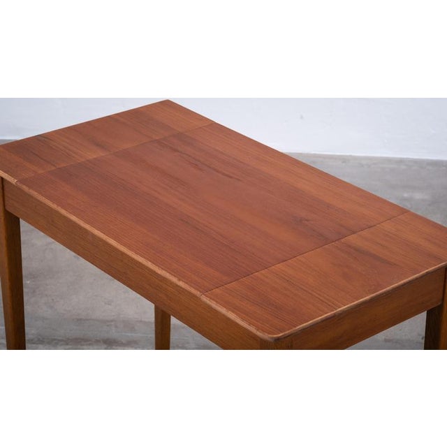 Danish Modern Teak Vanity Table with Mirror, 1960s For Sale - Image 9 of 13