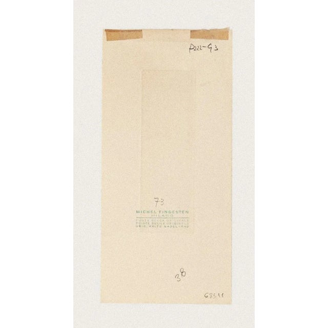 Figure is an original etching artwork realized by Fingesten. The state of preservation is good except for a line of...