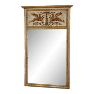 French Louis XV Style Trumeau Decorator Mirror For Sale