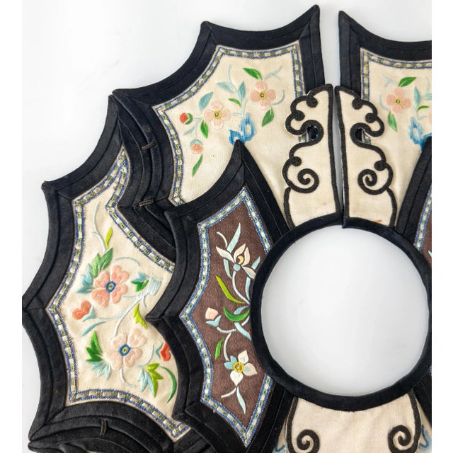 19th Century Chinese Silk Embroidered Child's Robe Collar With Mouse For Sale - Image 4 of 10