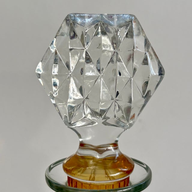 Vintage Anchor Hocking Wexford Diamond Point Glass Decanter With Stopper For Sale - Image 11 of 11