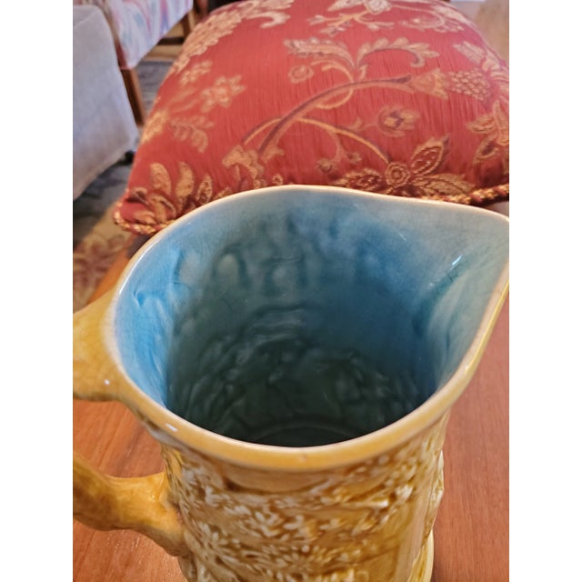 Antique 1834-1890 Signed Sarreguemines Majolica Tavern Pitcher For Sale In Washington DC - Image 6 of 12