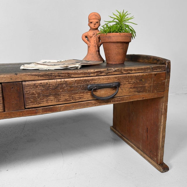 Japanese Minimalist Writing Desk, 1920s For Sale - Image 10 of 15