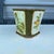1960s Mid-Century Modern Italian Hexagonal Ceramic Planter With Green and Yellow Floral Design For Sale - Image 5 of 6
