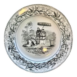 Transferware Decor Plate For Sale
