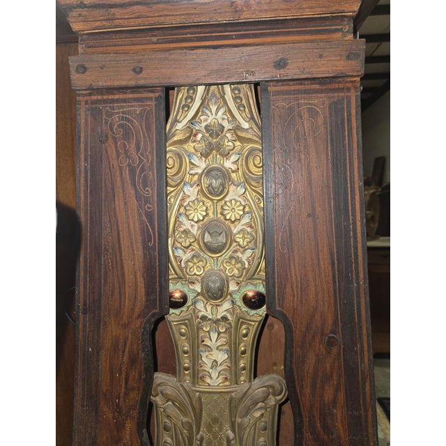 19th Century French Provincial Hand-Painted Comtoise Grandfather Clock, Signed Poitiers For Sale - Image 10 of 14