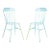 Broderick Side Chair, Set of 2 - Blue For Sale