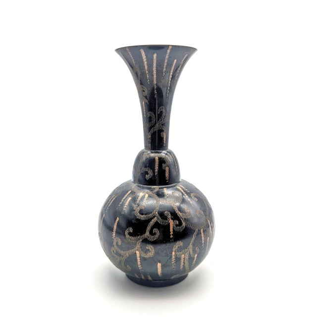 1920s Art Deco German Dinanderie Ikora Metal Vase Model 29/22 by WMF, 1925 For Sale - Image 5 of 5