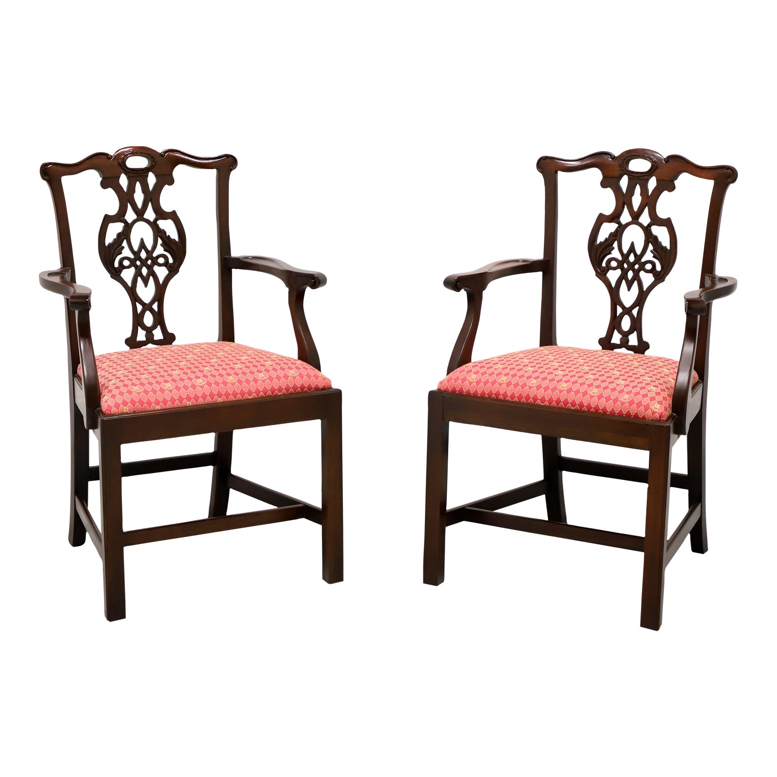 Baker Historic Charleston Mahogany Chippendale Straight Leg Dining