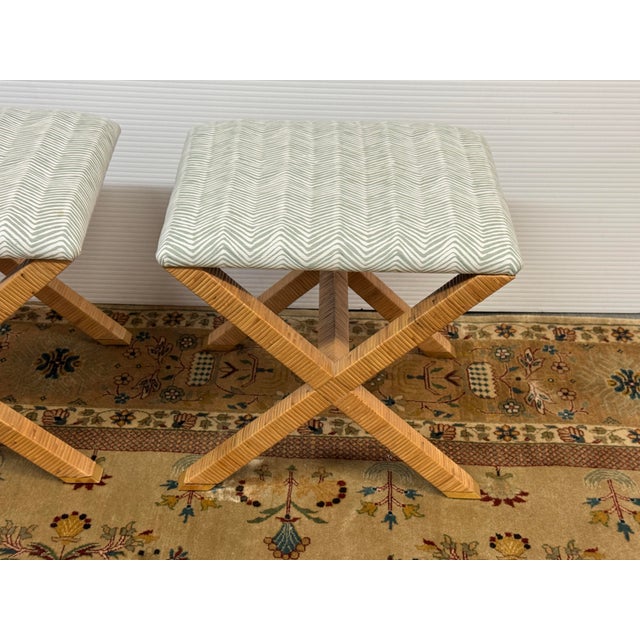 Serena & Lily Balboa Rattan Stools, Pair For Sale - Image 10 of 12