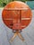 English Vintage Round English Leather Tilt- Top Mahogany Game Table For Sale - Image 3 of 10