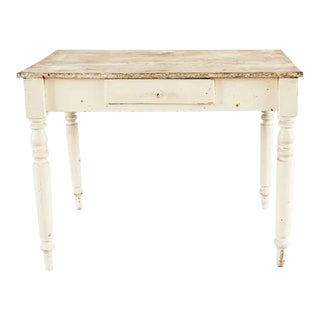 Country English Painted Pine Potting Work Table or Desk For Sale