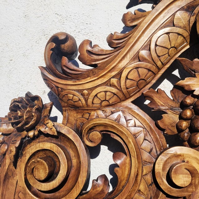 Large 19th Century Mirror in Carved Wood, Italy For Sale - Image 10 of 18