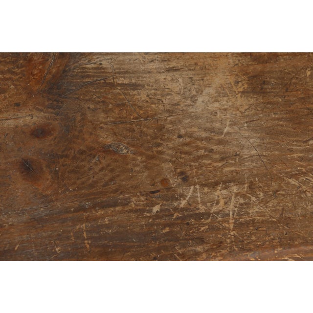 Wood Late 19th Century Rustic French Pine Bench For Sale - Image 7 of 8