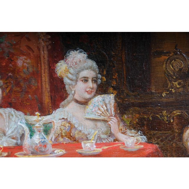 Stephan Sedlacek, Rococo Painting, Oil on Canvas, Framed For Sale - Image 9 of 18