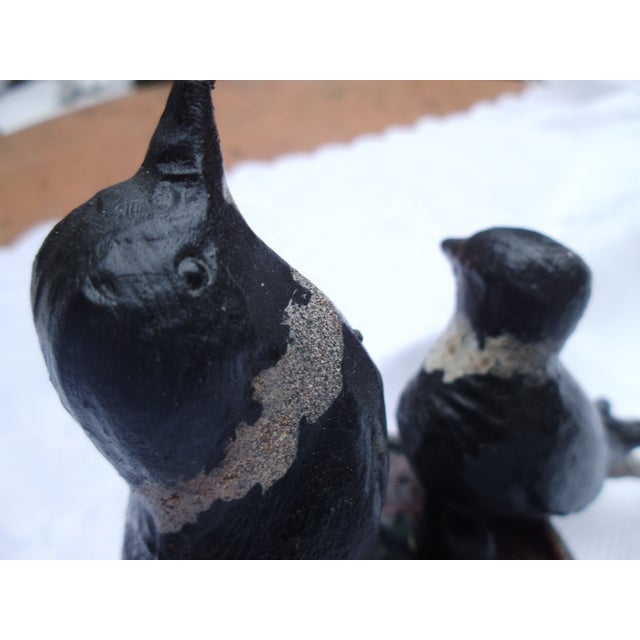 Black Antique Wooden Swallows in Clay Pot, 1890s For Sale - Image 8 of 15