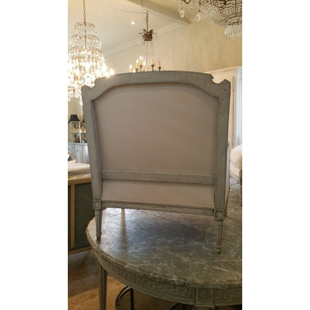 Pair of 19th C Louis XVI Armchairs For Sale In New Orleans - Image 6 of 7