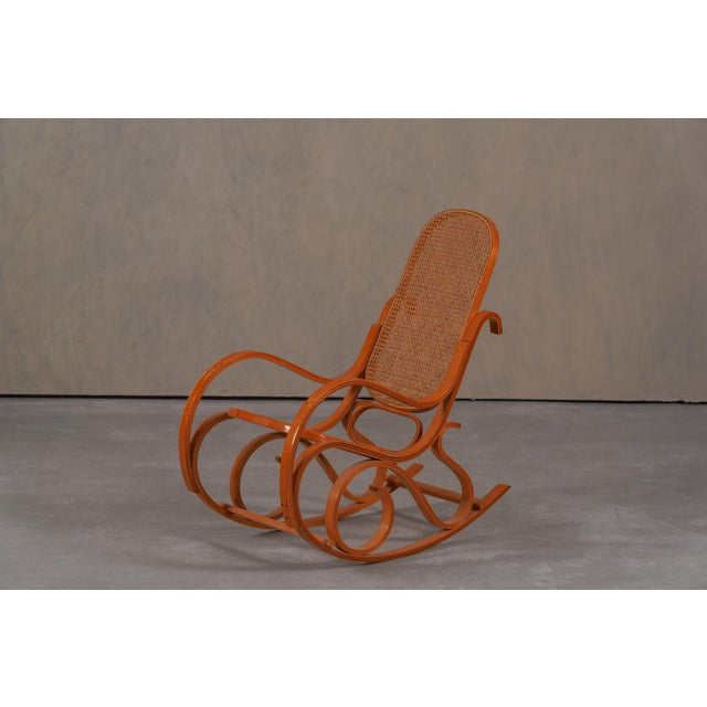 Vintage Bentwood Rocking Chair by Luigi Crassevig, Italy, 1970s For Sale - Image 9 of 16